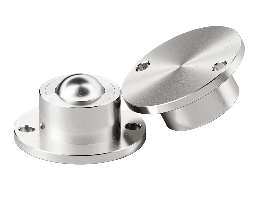 BCHF Ball Transfer Unit | Flange Mount Lock Nut Type | 304 Stainless Steel | JDF