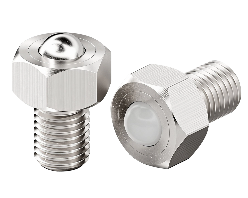 BCHL Ball Transfer Unit | Hex Head Stud Mount | 304 Stainless Steel | JDF