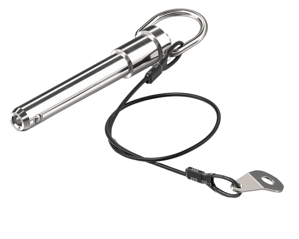 D-Ring Quick Release Ball Lock Pin | 17-4PH Stainless Steel | Single & Double Acting | JDF